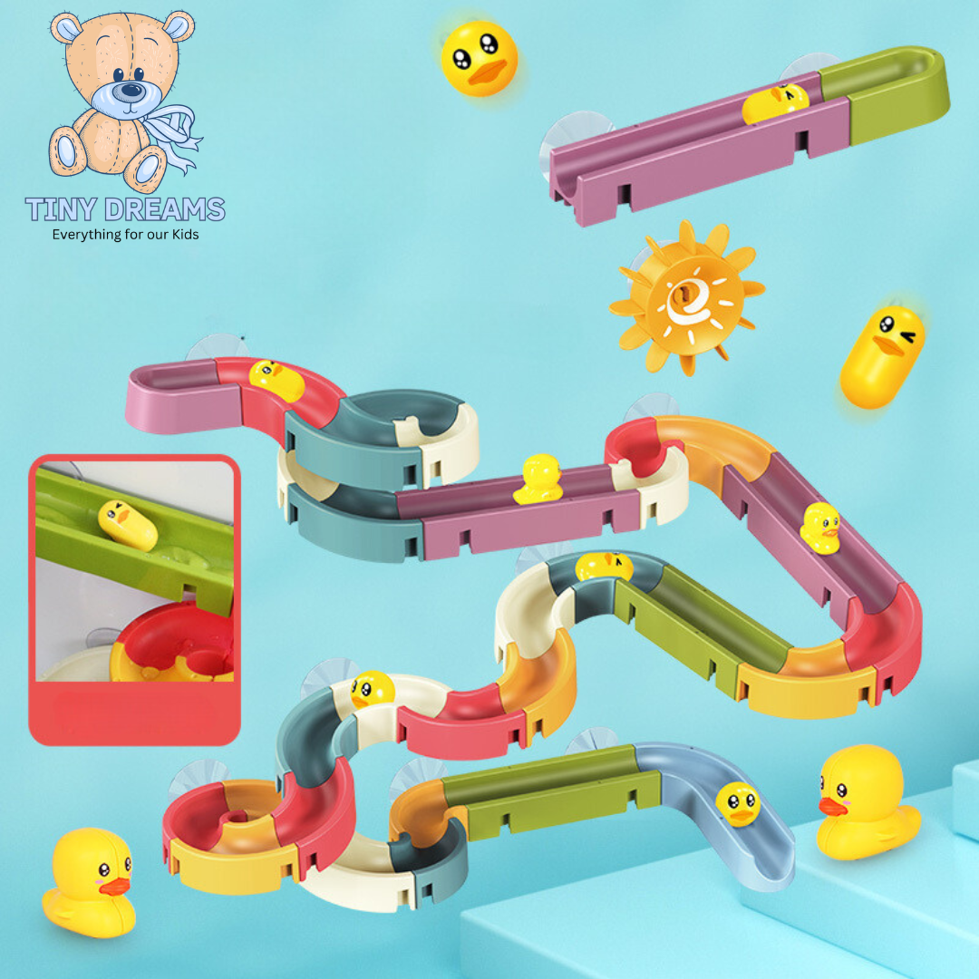 Sliding Duck Bath Toy with Water Track