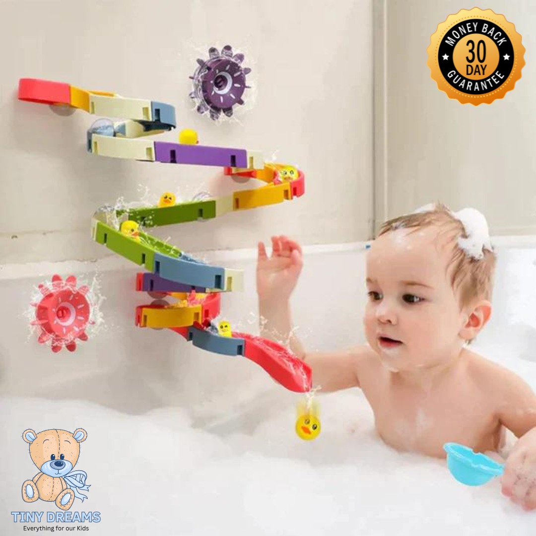 Sliding Duck Bath Toy with Water Track