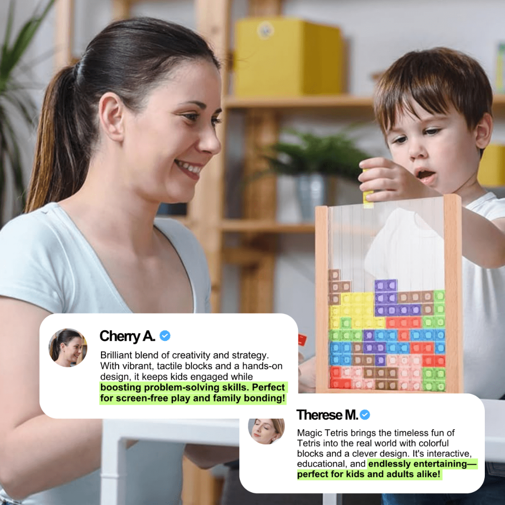 Wooden Puzzle Board with Color Pieces