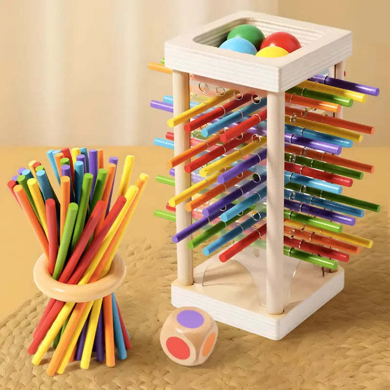 Wooden Stick Tower Puzzle Game for Family - Spatial Thinking
