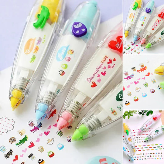 Decorative and Colorful Pens Set with Cute Designs