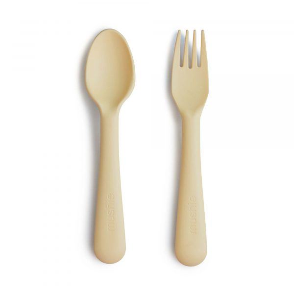 Easy-Grip Toddler Utensils with BPA-Free Fork and Spoon Set
