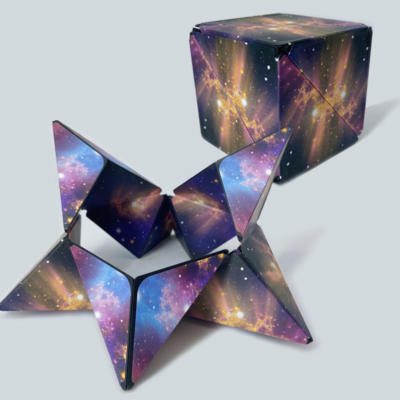 3D Shape Cube Puzzle with Folding Design