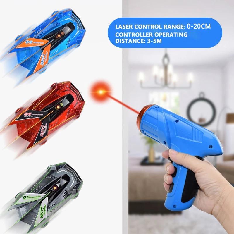 Laser-Climbing RC Stunt Car – 360° LED Action for Kids