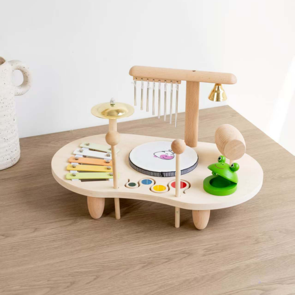 Wooden Xylophone Toy with Safe Rhythm Instruments for Toddlers