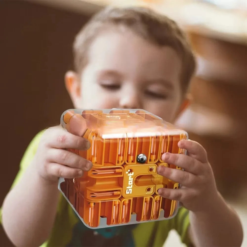 Metal Ball Maze Cube – Compact Puzzle Game for All Ages