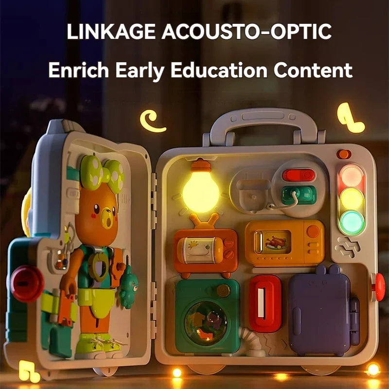 Interactive Activity Board with Sensory Tasks for Kids