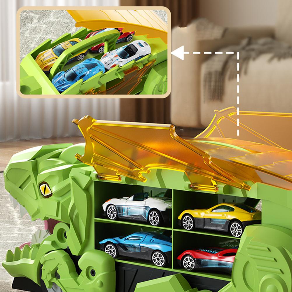 Transformable Dinosaur Truck Toy – Car-Swallowing with Racing Tracks