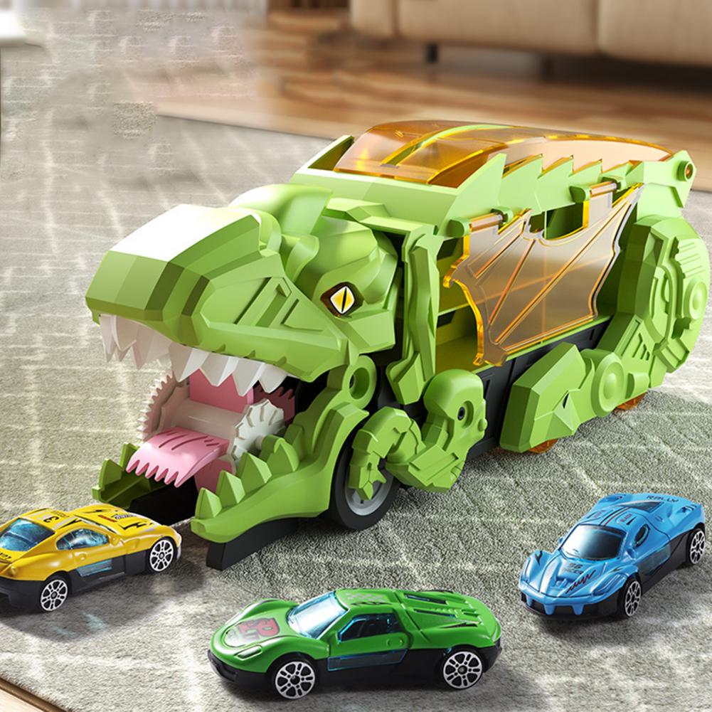 Transformable Dinosaur Truck Toy – Car-Swallowing with Racing Tracks