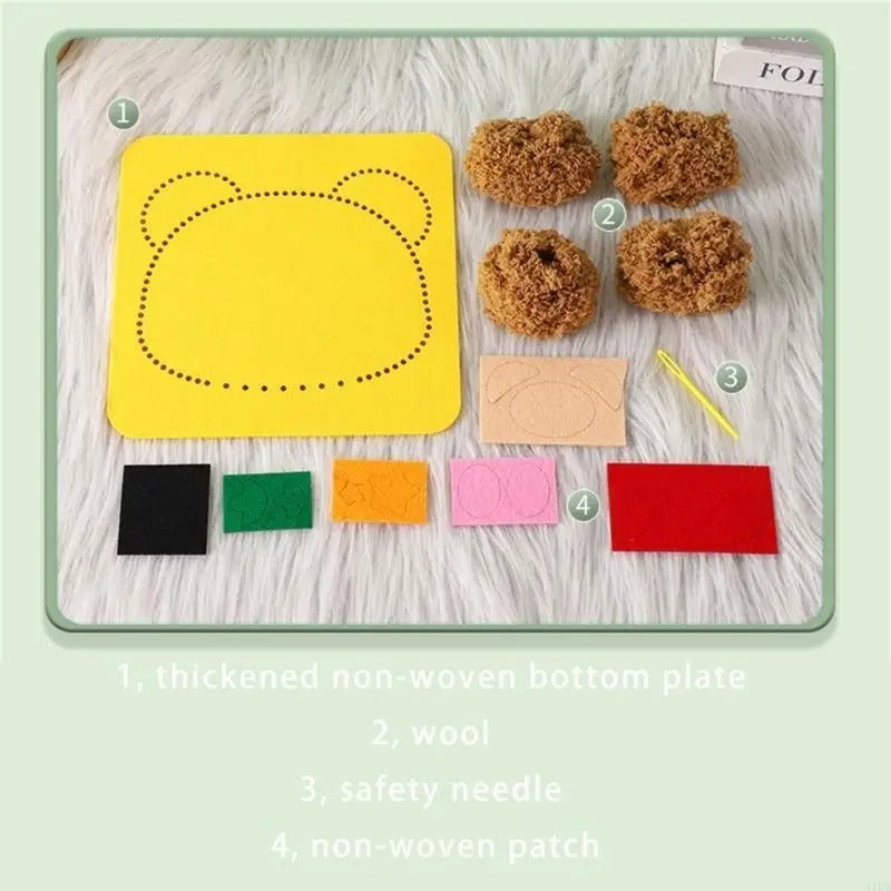 DIY Embroidery Doll Kit with Threads - Sewing Crafts