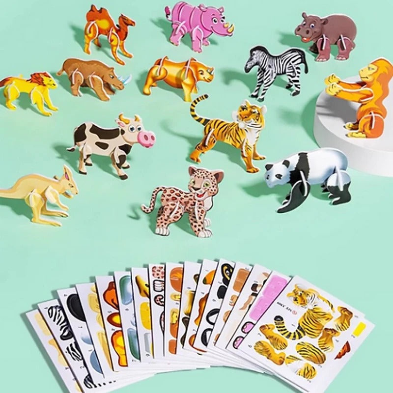 3D Cartoon Puzzle Set for Children - Mode Cognition Paper