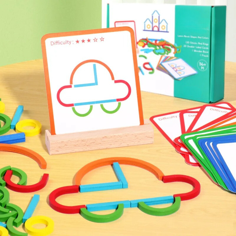 Wooden Puzzle Set with Educational Pieces - Intelligence Game