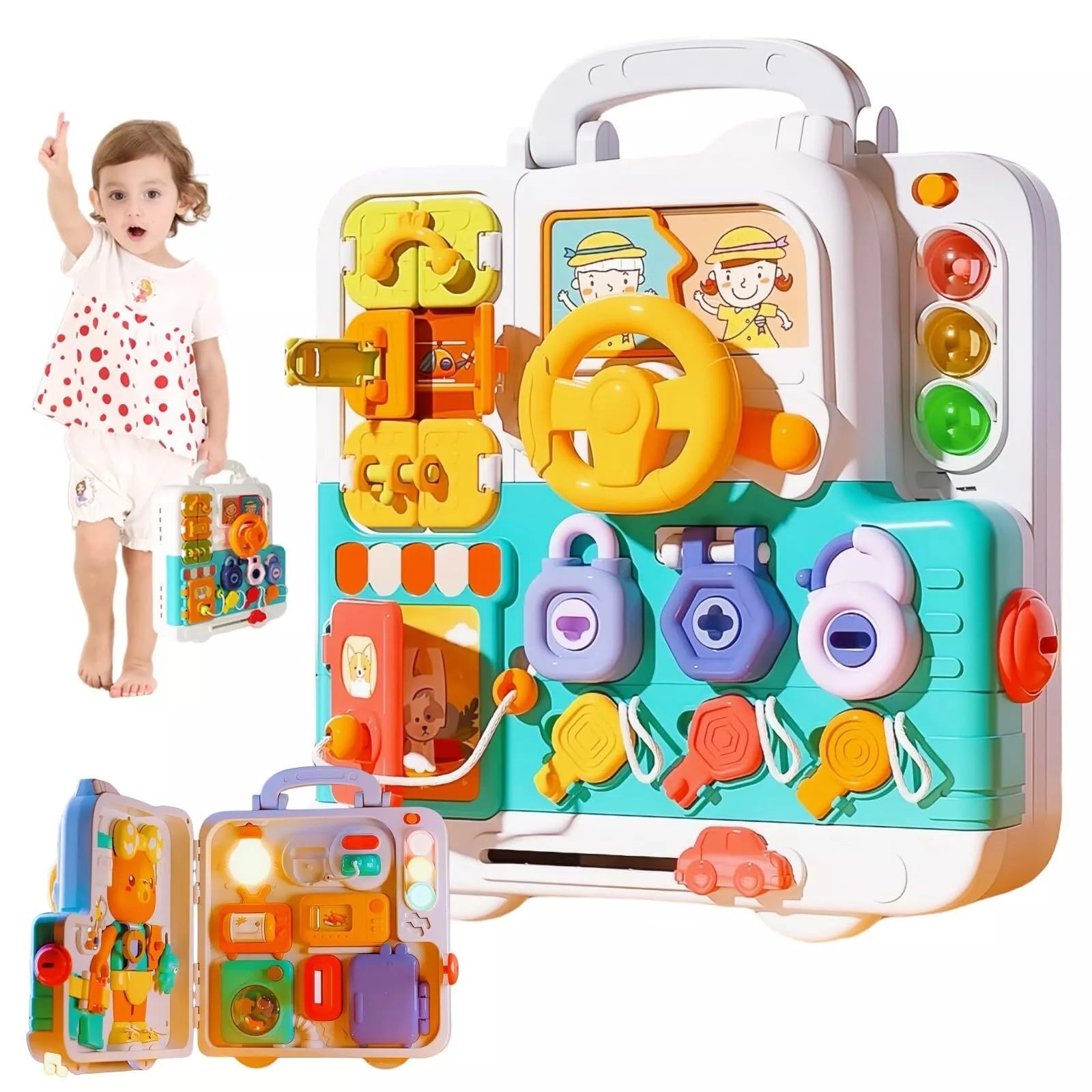 Interactive Activity Board with Sensory Tasks for Kids