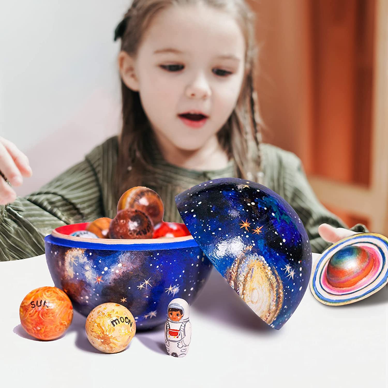 Planet Model Resin Artwork Set - Decorative Universe