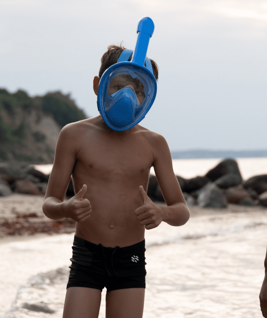 Snorkel Full Face Mask with Waterproof and 180° Visibility