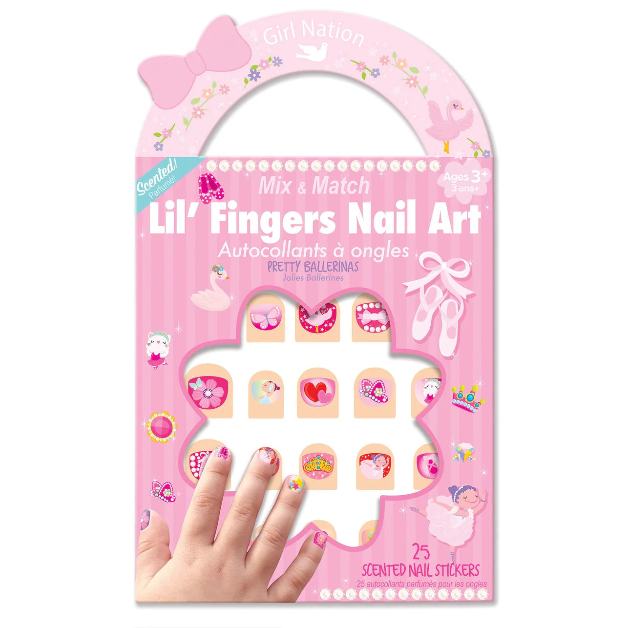 Kids Nail Stickers with 25 Animal Peel-and-Stick Decals