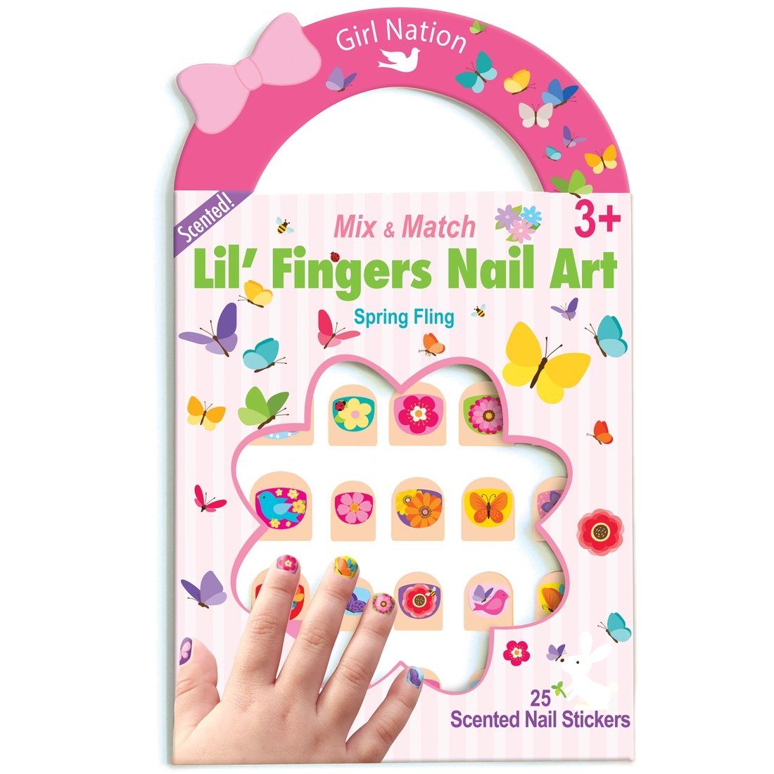 Kids Nail Stickers with 25 Animal Peel-and-Stick Decals