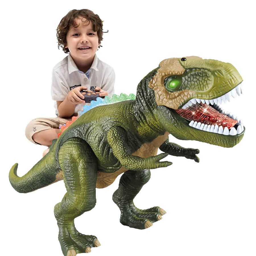 RC Plastic Dinosaur Toy with Lights and Sound