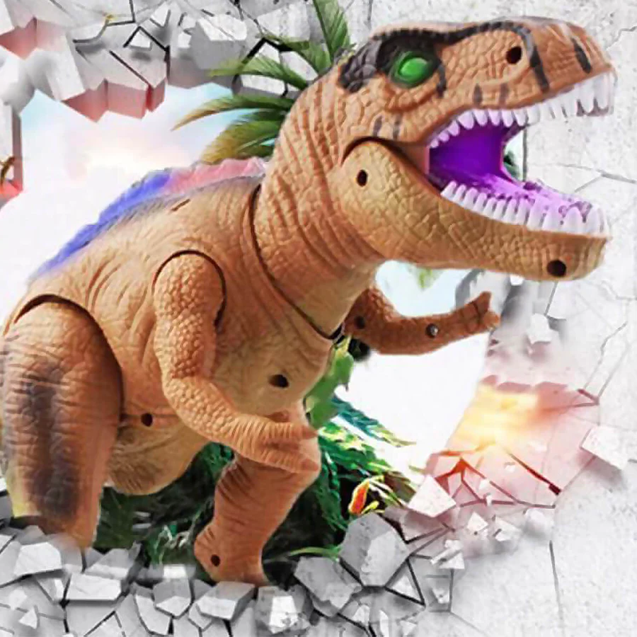 RC Plastic Dinosaur Toy with Lights and Sound