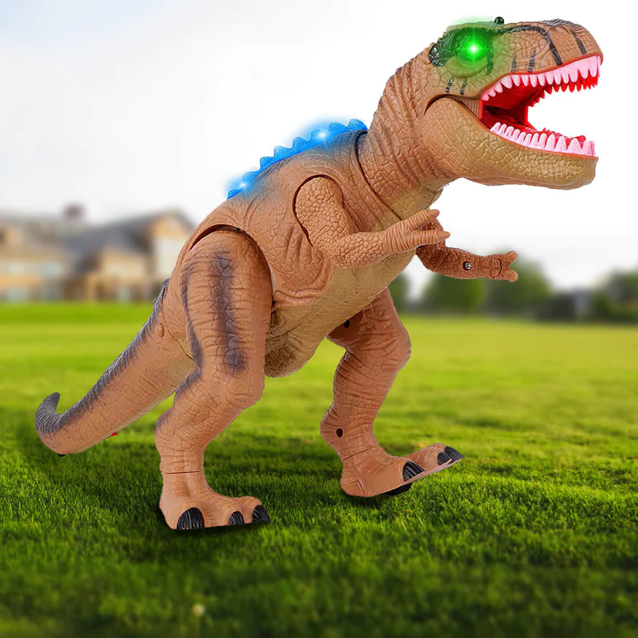 RC Plastic Dinosaur Toy with Lights and Sound