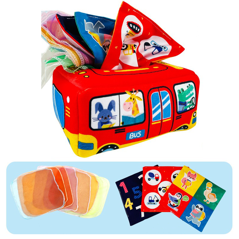 Montessori Training Tissue Box Pull Toy for Kids