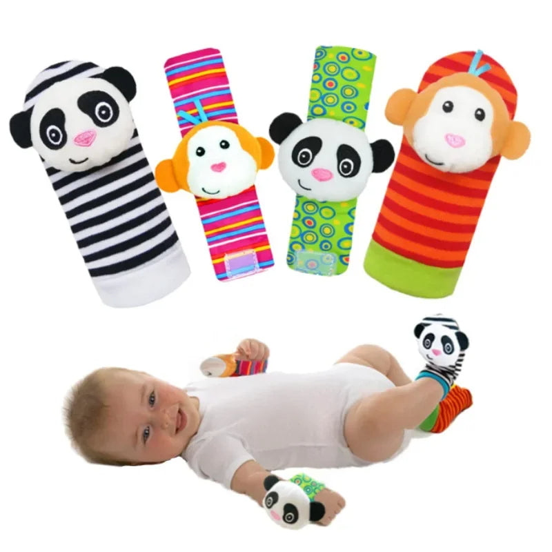 Baby Sensory Wristbands & Socks with Gentle Rattling Sound for Infants